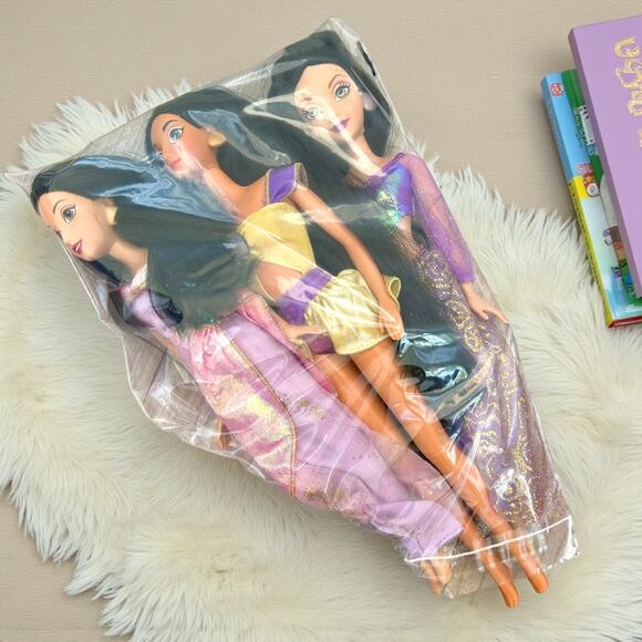 Vintage Disney Aladdin Water JEWEL Magic Jasmine Doll 1993 Princess Mattel Lot - Picture 3 of 3